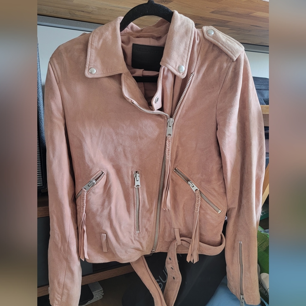All saints suede leather jacket